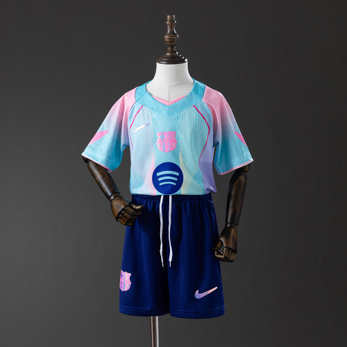 Kids FC Barcelona 25/26 Spotify Sky Pulse Edition Jersey