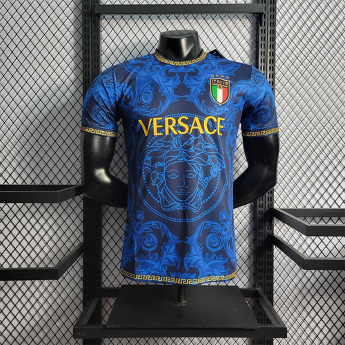 Player Version  Italy Versace Blue Jersey