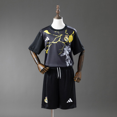 Kids Real Madrid Black Marvel 2025/26 Jersey