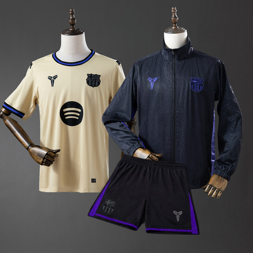 FC Barcelona 25/26 Away Kit Bundle (Jersey + Jacket + Shorts)