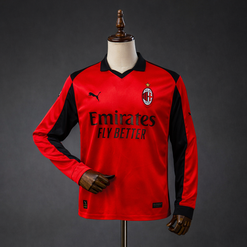 Long Sleeve AC Milan 25/26 Red Fourth Jersey