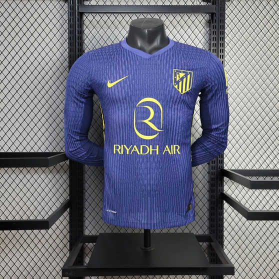 Long Sleeve Player Version Atletico Madrid  25/26 Away Jersey