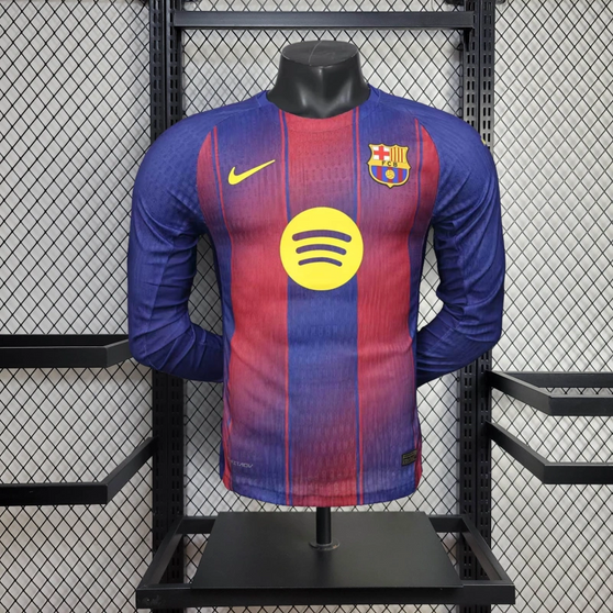 Long Sleeve Player Version FC Barcelona 25/26 Home Jersey
