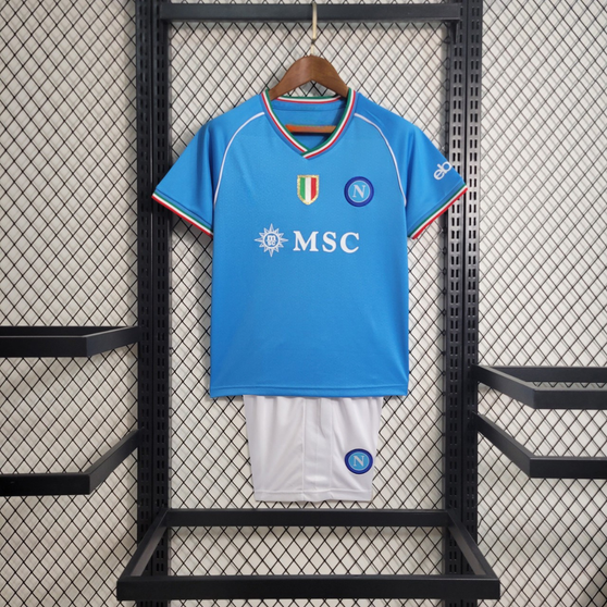 Kids Kit S.S.C. Napoli Home Jersey