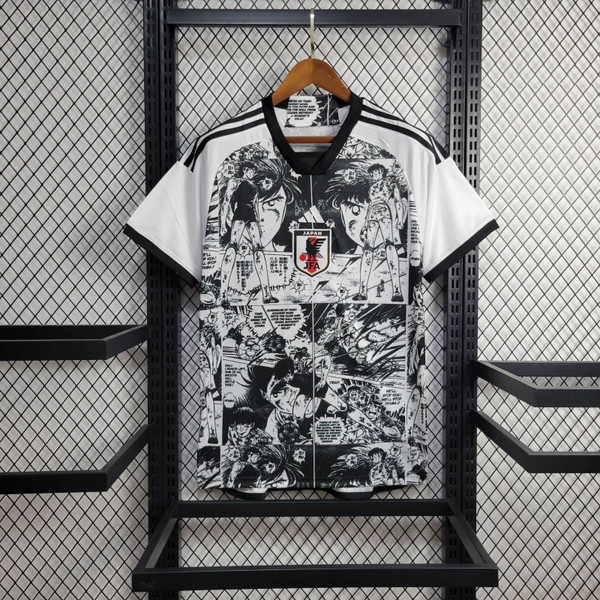 Japan White/Black Anime Jersey