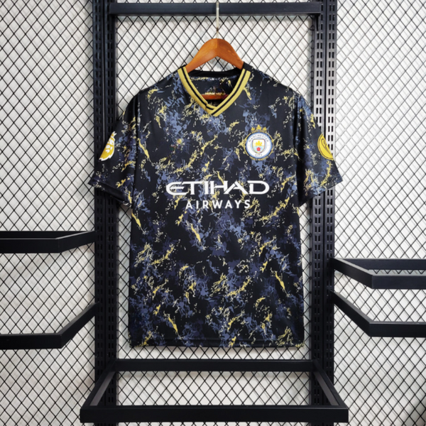 Manchester City Black/Treble Jersey