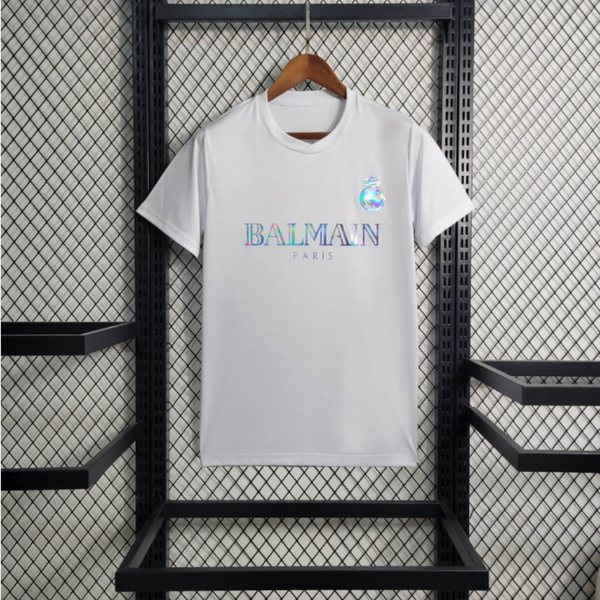 Real Madrid White Balmain Paris Jersey