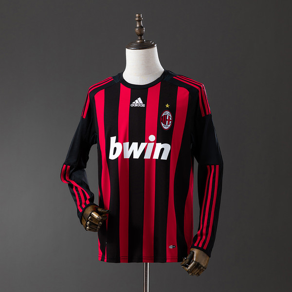 Retro AC Milan 08/09 Long Sleeve Home Jersey