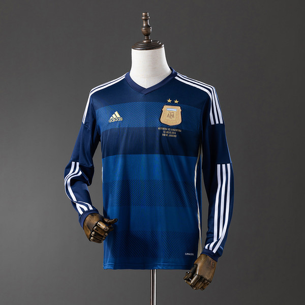 Retro Argentina 2014 Long Sleeve Away Jersey