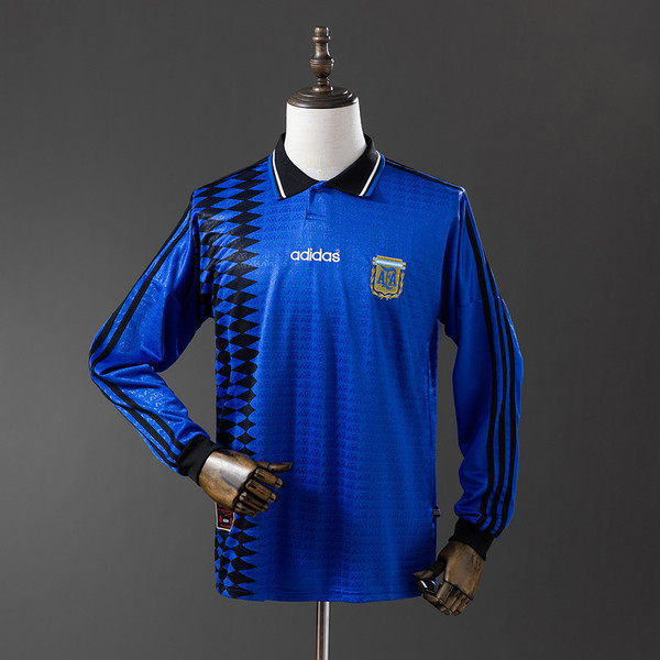 Retro Argentina 1994 Long Sleeve Away Jersey