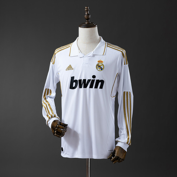 Retro Real Madrid 11/12 Long Sleeve Home Jersey