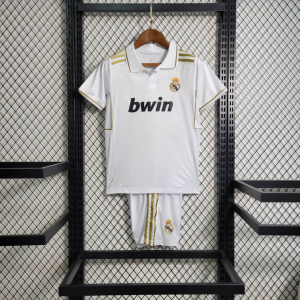 Kids Retro Real Madrid 11/12 Home Jersey