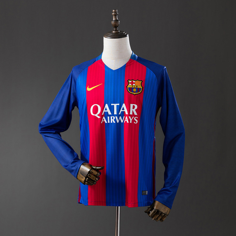 Retro FC Barcelona 16/17 Long Sleeve Home Jersey