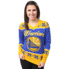 Golden State Warriors Big Logo Women's V-Neck Ugly Sweater by FOCO