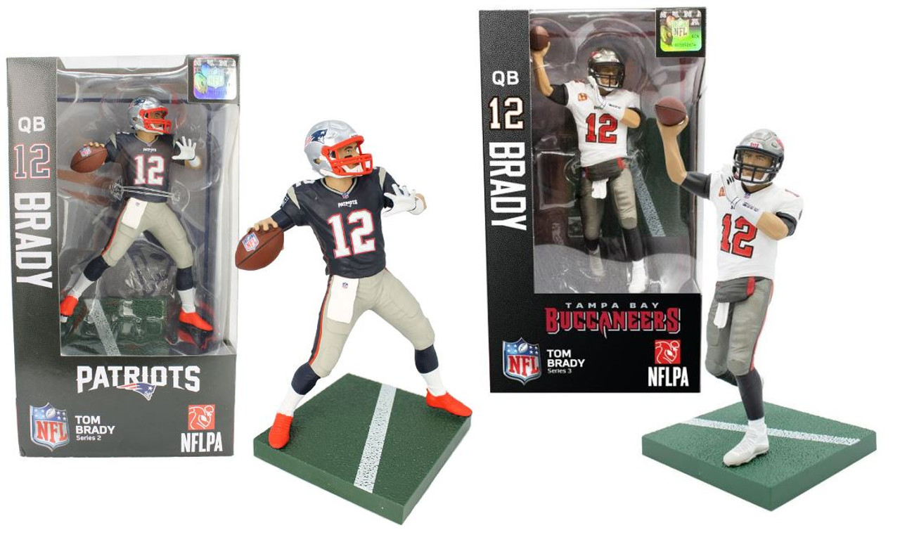 Tom Brady (Patriots & Tampa Bay Buccaneers) Imports Dragon NFL 6' Figures  Combo - CLARKtoys