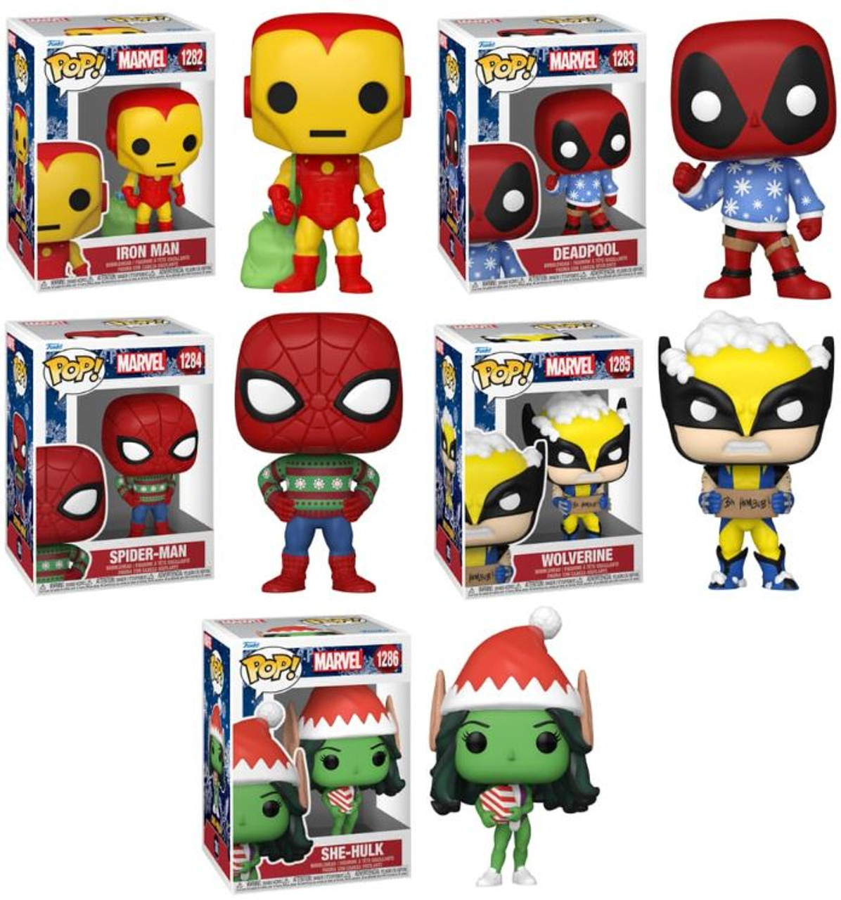 Marvel Holiday Funko Pop! Complete Set (5) (PRE-ORDER Ships