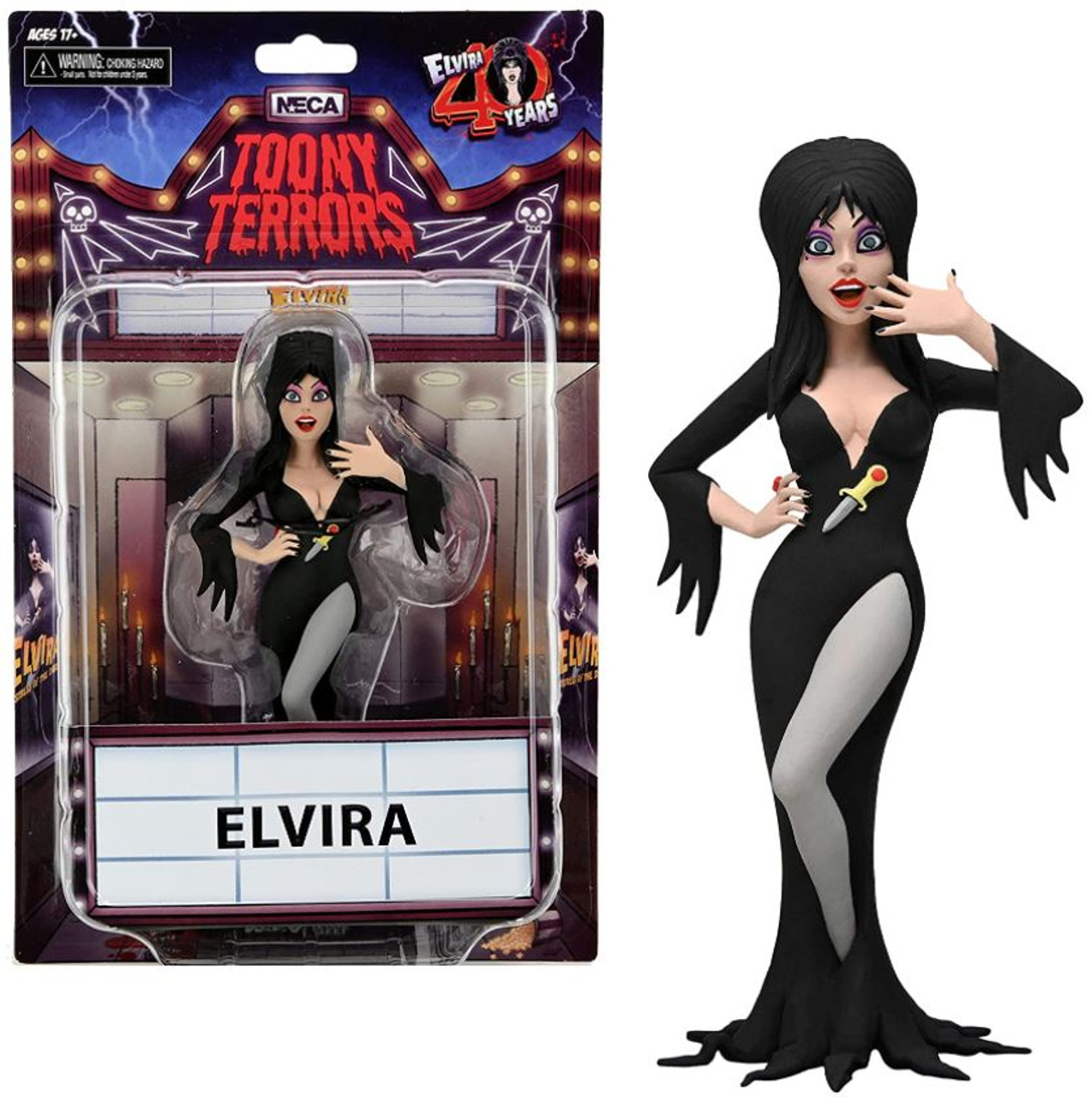 Elvira (Mistress of the Dark) 6 Toony Terrors Figure by NECA - CLARKtoys