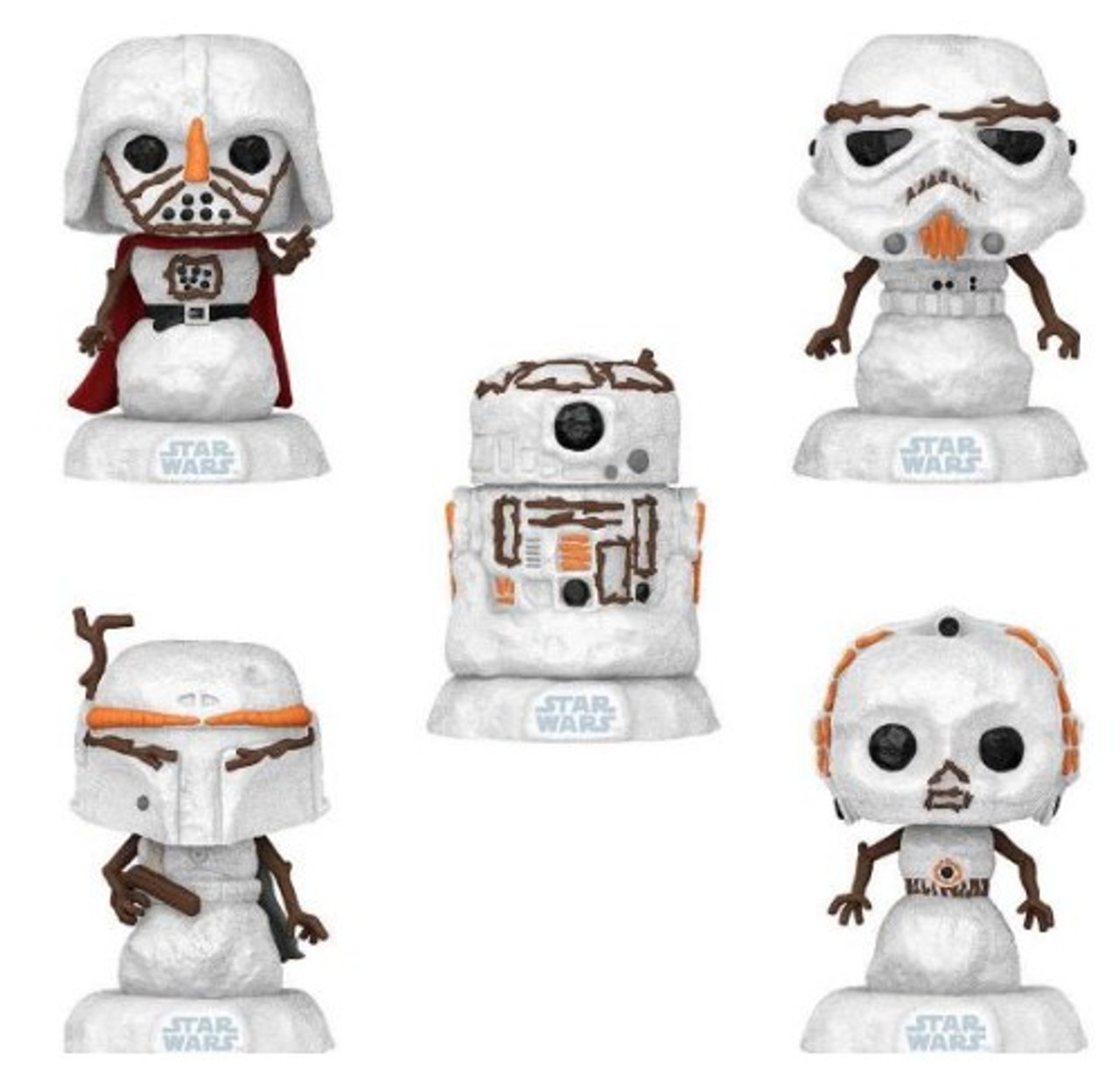 Star Wars Funko Pop! Holiday Snowman Complete Set (5) - CLARKtoys