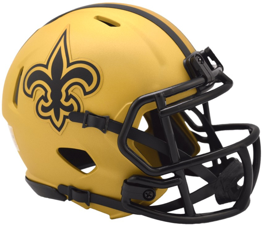 New Orleans Saints RAVE Riddell Speed Mini NFL Football Helmet - CLARKtoys