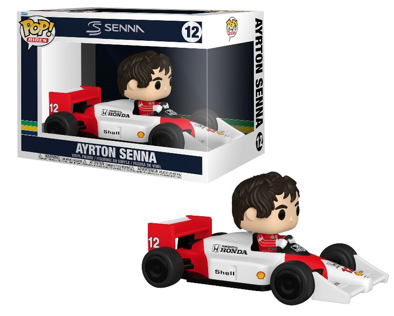 ミニカー Ayrton Senna POP! Rides 314 Ayrton Senna McLaren Deluxe Funko Pop! Ride Vinyl Vehicle