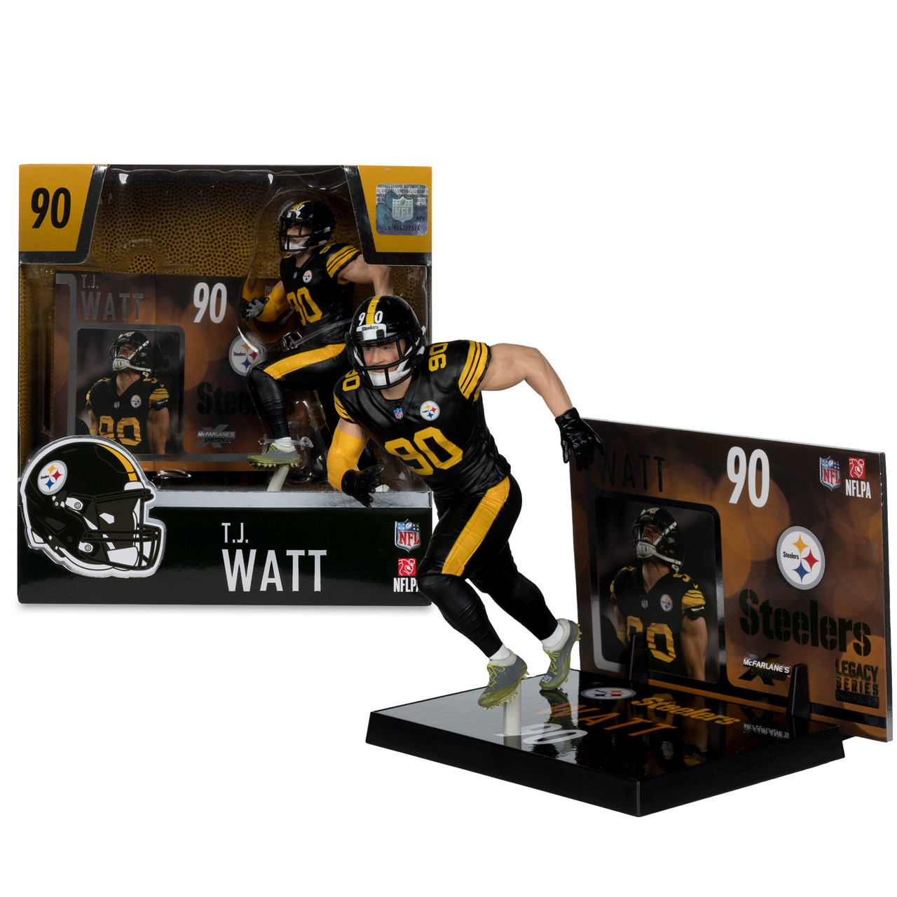 マクファーレンNFL T.J.ワット　ピッツバーグ•スティーラーズ　フィギュア T.J. Watt (Pittsburgh Steelers) NFL 7