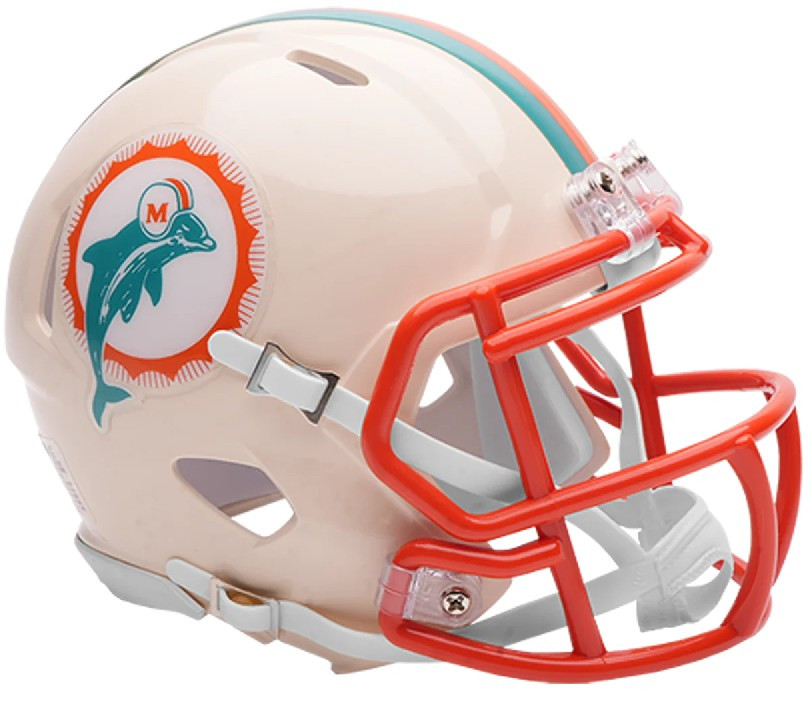 Miami Dolphins Riddell Retro Collection NFL Mini Helmet - CLARKtoys