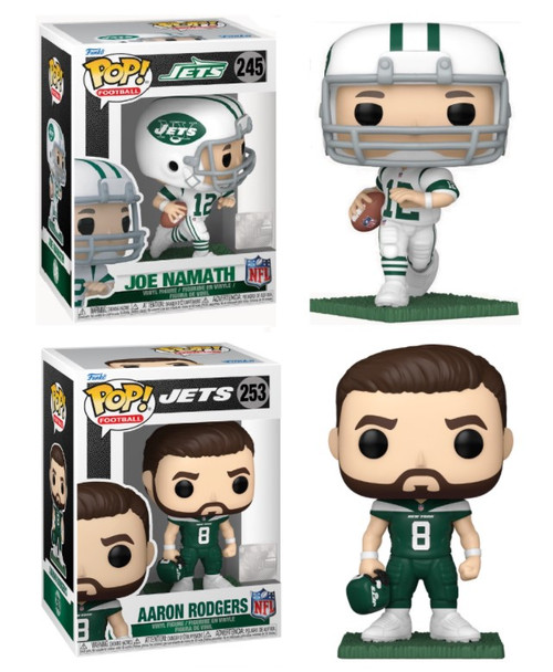 Joe Namath / Aaron Rodgers (New York Jets) NFL Funko Pop! Combo (2)