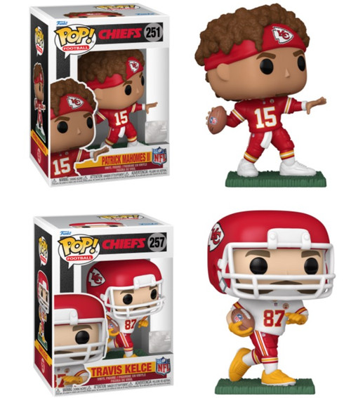 Patrick Mahomes / Travis Kelce (Kansas City Chiefs) NFL Funko Pop! Combo (2)