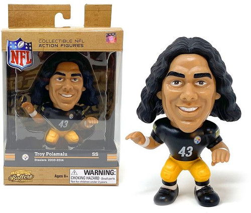 Troy Polamalu (Pittsburgh Steelers) NFL Legends Big Shot Ballers 5" Figure