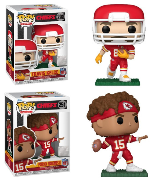 Travis Kelce/Patrick Mahomes (Chiefs) NFL Funko Pop! Combo (2)