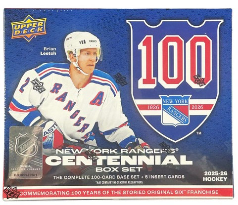 New York Rangers 2025-26 Upper Deck Centennial (105 Cards) Box Set (PRE-ORDER Ships January)