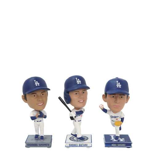 Ohtani/Sasaki/Yamamoto (LA Dodgers) Mini BigHead Bobblehead 3 Pack