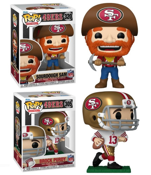 Brock Purdy / Sourdough Sam Mascot (49ers NFL Funko Pop! Combo (2)