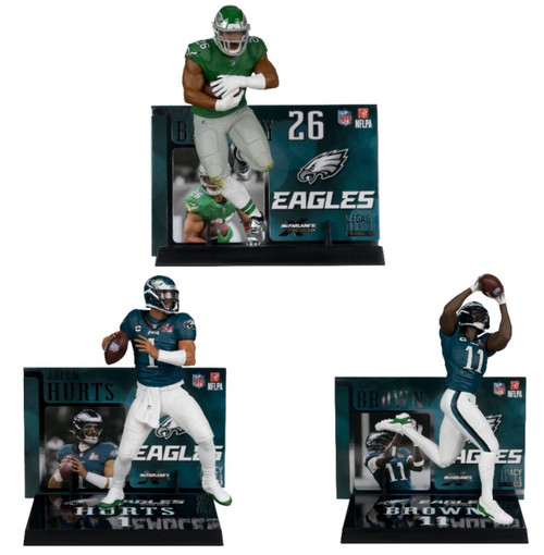 Barkley/Hurts/Brown (Philadelphia Eagles) NFL 7" Figure McFarlane Combo (3) (PRE-ORDER Ships November)