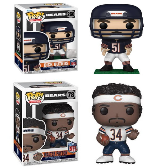 Dick Butkus / Walter Payton (Chicago Bears) NFL Funko Pop! Combo (2)