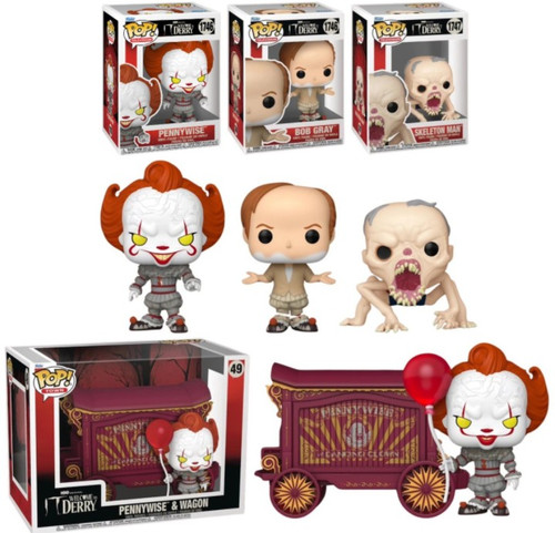 Welcome to Derry Funko Pop! Television Complete Set (4) w/Town