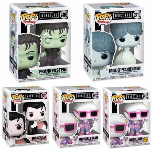 Universal Monsters (Animation) Funko Pop! Set (4) - CLARKtoys