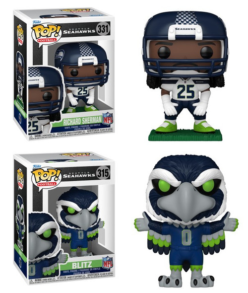 Richard Sherman / Blitz (Seattle Seahawks) NFL Funko Pop! Combo (2)