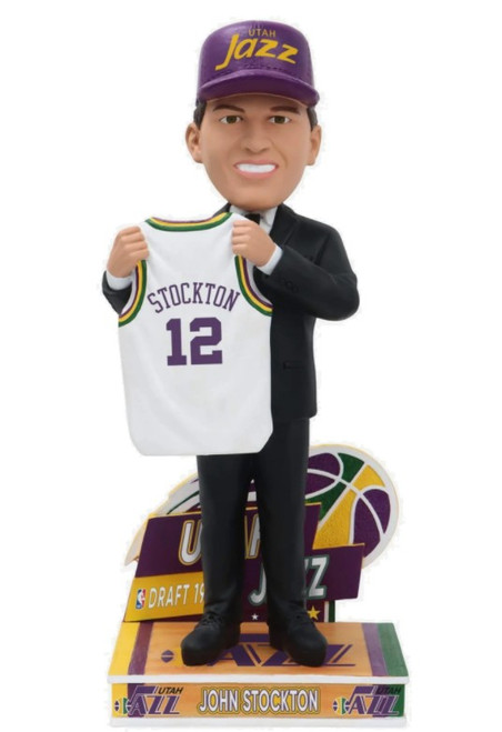 John Stockton (Utah Jazz) 1984 NBA Draft Pick Bobblehead (PRE-ORDER Ships May)