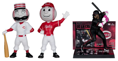 Elly De La Cruz / Mr. Redlegs / Mr. Red (Cincinnati Reds) McFarlane MLB Combo (3) (PRE-ORDER Ships Late April)