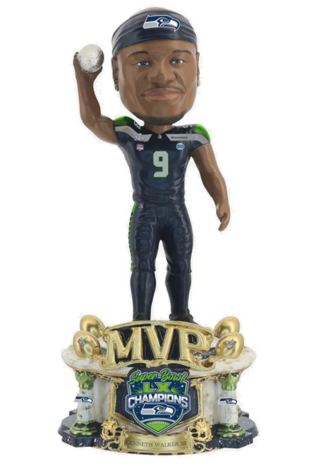 Kenneth Walker III (Seattle Seahawks) Super Bowl LX MVP Celebration Bobblehead (PRE-ORDER Ships August)
