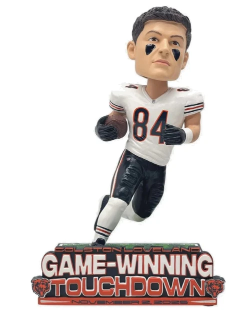 Colston Loveland (Chicago Bears) Game Winning TD NFL Bobblehead (PRE-ORDER Ships September)