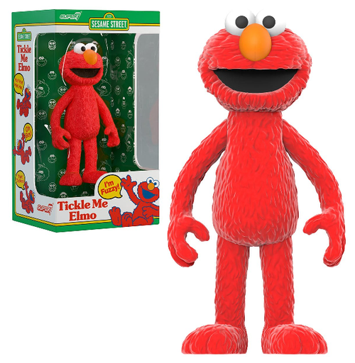 Tickle Me Elmo (Sesame Street) Super7 3 3/4" Flocked Action Figure