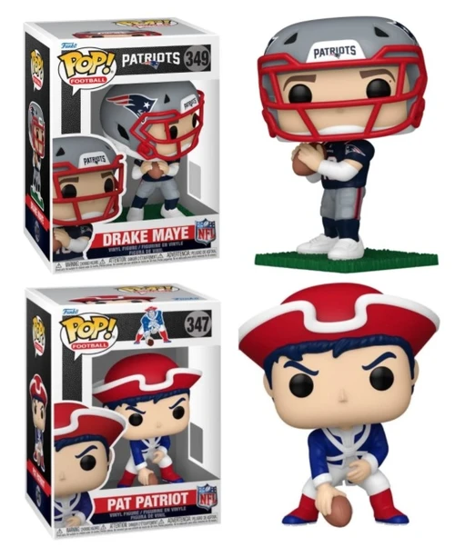 Drake Maye & Pat Patriot (New England Patriots) NFL Funko Pop! Combo