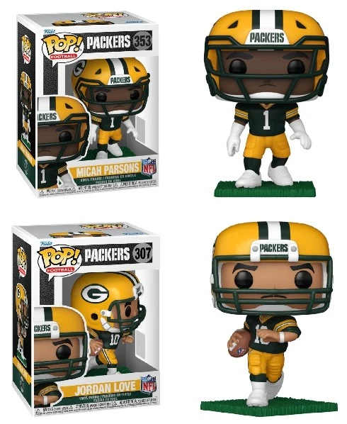 Micah Parsons & Jordan Love (Green Bay Packers) NFL Funko Pop! Combo