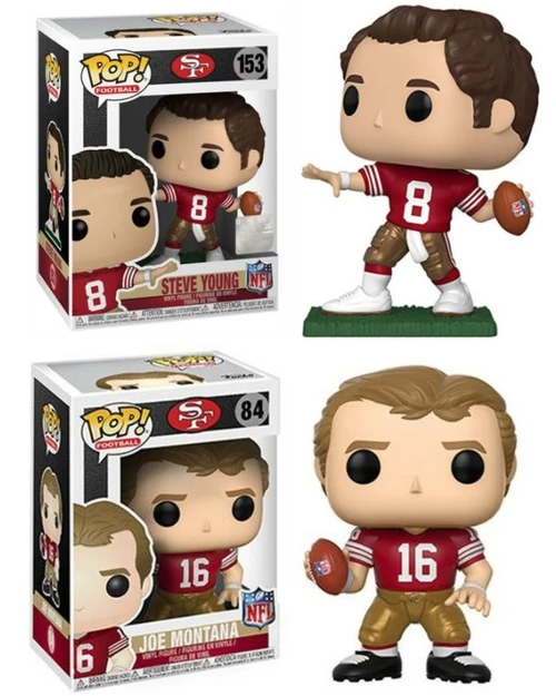 Steve Young/Joe Montana (San Francisco 49ers) NFL Funko Pop! Combo (2)