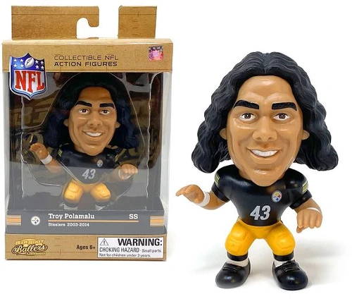 Troy Polamalu (Pittsburgh Steelers) NFL Legends Big Shot Ballers 5" Figure