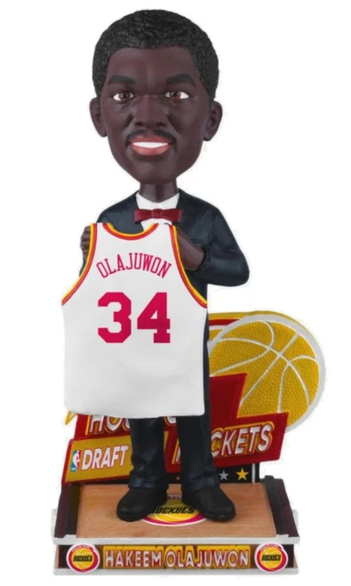 Hakeem Olajuwon (Houston Rockets) 1984 NBA Draft Pick #1 Bobblehead (PRE-ORDER Ships November)