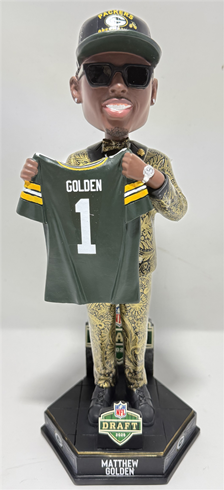 NFL グリーンベイ パッカーズ ビンテージ ボブルヘッド 首振り人形 Matthew Golden (Green Bay Packers) 2025 NFL Draft Pick Bobblehead