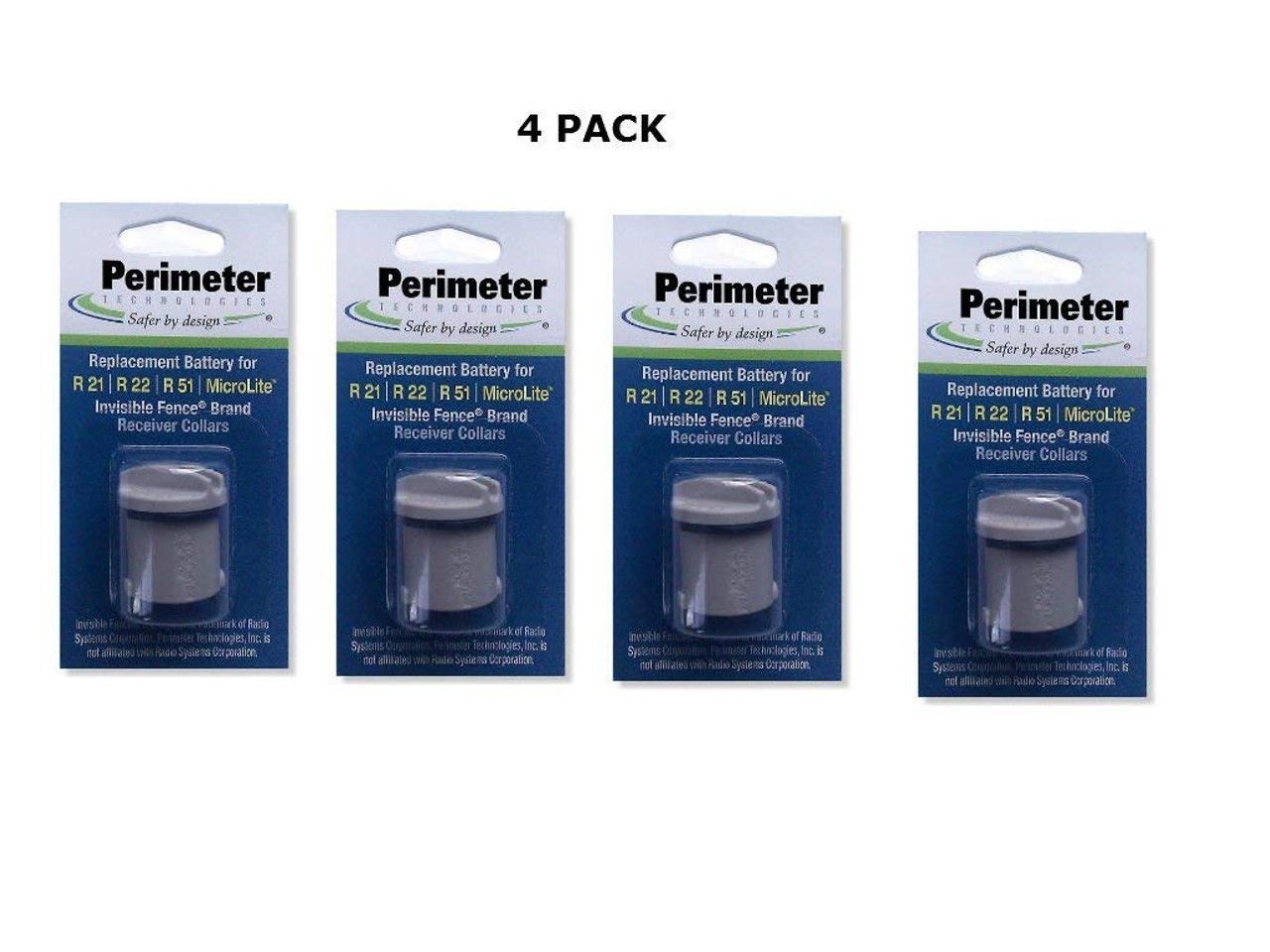 Perimeter Technologies Four Pack Dog Fence Batteries for Invisible